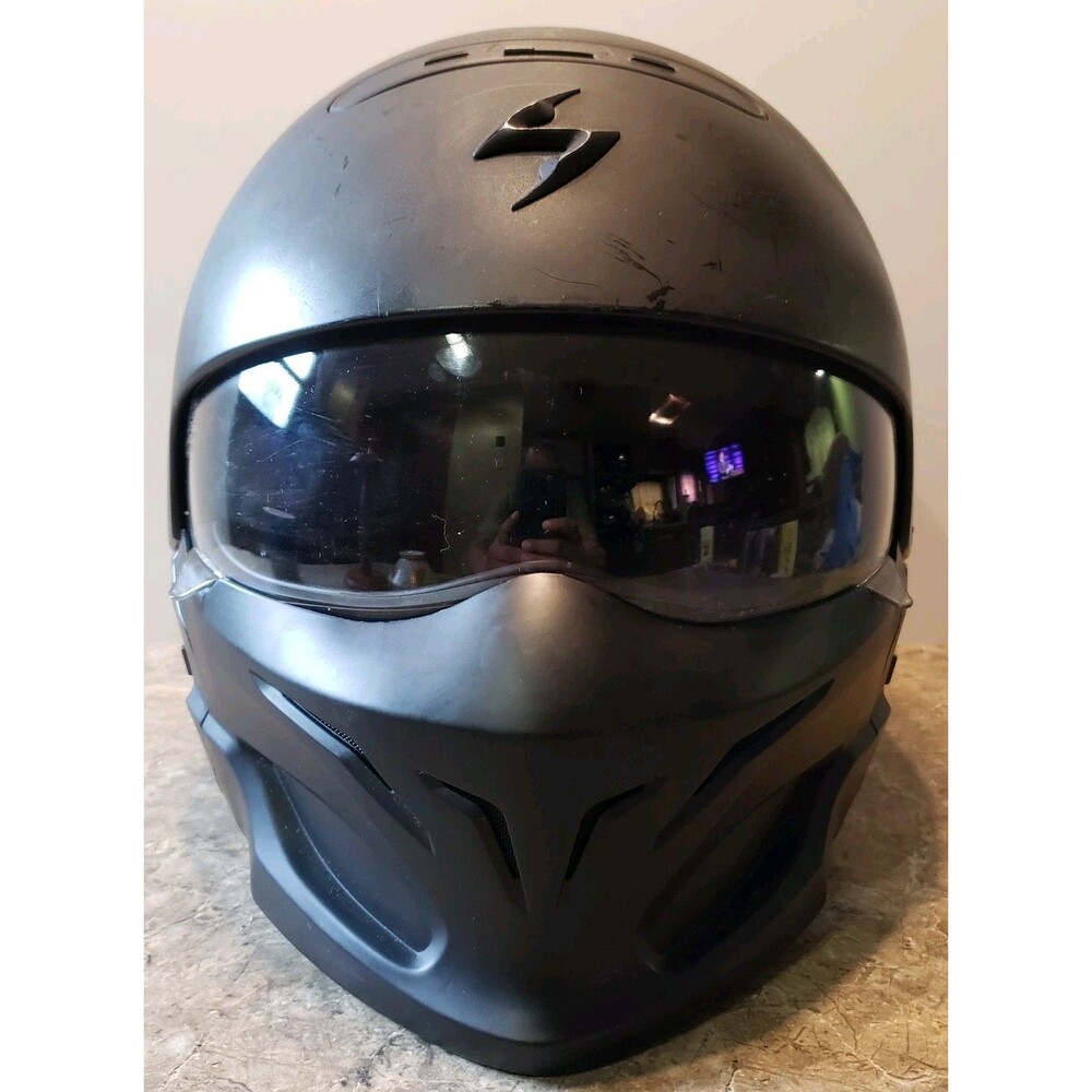 Scorpion Covert Matte Black Modular Motorcycle Helmet - XX Large DOT  CERTIFIED